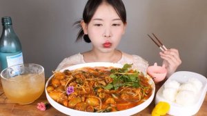 바다의 더덕이🌰🔥 매콤 아삭 오독 미더덕찜 먹방 Water Sea Squirt [eating show] mukbang korean food