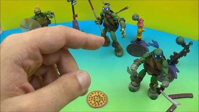 REVOLTECH'S SET OF 4 NICKELODEON TEENAGE MUTANT NINJA TURTLES DISPLAYABLE FIGURES VIDEO REVIEW смотреть онлайн