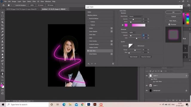 Neon Glow effect tutorial | Potoshop manipulation