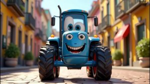 Синий трактор в Испании🚜Детские Песенки🎶 3D мультик для детей Синий трактор по полям #синийтрактор