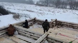 проект сруба 8.50 на 12 монтаж манипулятором