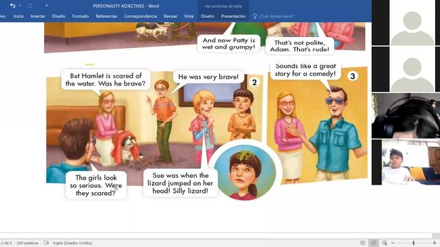 SESIÓN ZOOM.PERSONALITY ADJECTIVES 5º PRIM 24072020