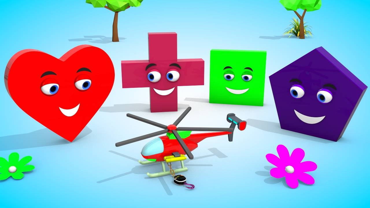 Изучаем геометрические фигуры и различные цвета. Для самых маленьких деток. Детские игрушки.