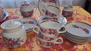 Восстановленные сервизы 70-80 х годов! Собраны по крупицам 😊🌿 #советскаяпосуда