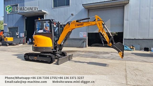 Chinese factory mini excavator 4TON with Kubota diesel engine Euro 5 and EPA standard смотреть онлайн