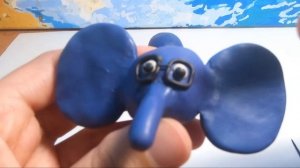 Как слепить из пластилина слонёнка из мультфильма 38 Попугаев/видео лепка