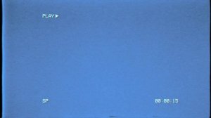 Playback Of An Old Damaged VHS VCR Tape, Analog TV Noise Overlay, With PLAY Text. B-Roll.