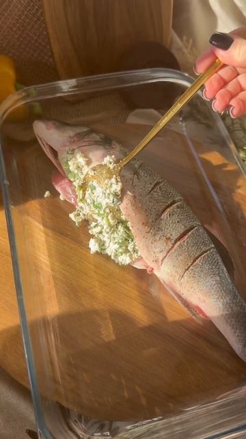 Рецепт дня 😍 Фаршированный сибас 😍 #вкусноипросто #казань #food смотреть онлайн