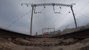 Railway. Camera Under Train. Kim Jong Un's security locomotive rans over my camera/Камера под поезд