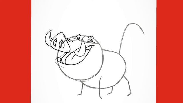 how to draw pumbaa-how to draw pumbaa from the lion king-how to draw lion king смотреть онлайн
