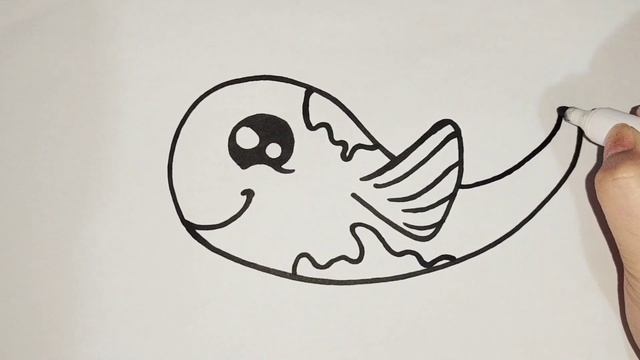 HOW TO DRAW A CUTE FISH EASY