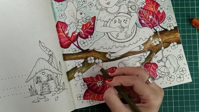 Como colorir tronco + fundo com aquarela e lápis de cor  -  Colorindo Klara Markova Parte 2 смотреть онлайн