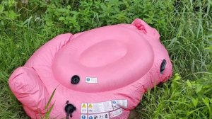 INTEX 56288 - Inflatable beautiful large pink beach flamingo 218 cm x 211 cm, pumped by a foot pump