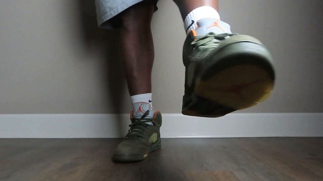 Air Jordan 5 LS "Olive" Throwback Thursday on Feet!!!! смотреть онлайн