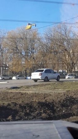 Медицинский верталёт призимлился у нас в селе (2025 год)