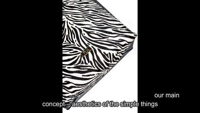 PLIK PAPER BAG Mini Black Saffiano Zebra Print Calf Hair