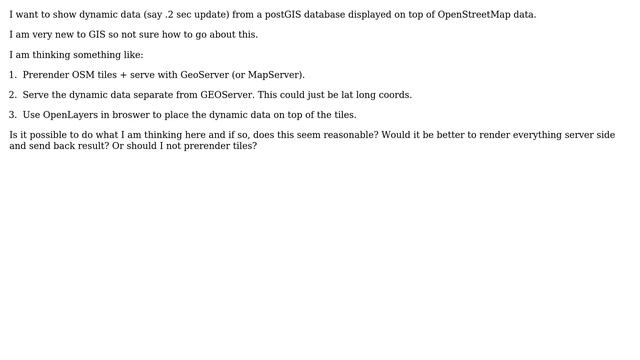 GIS: Visualization of dynamic data on top of OpenStreetMap tiles? смотреть онлайн