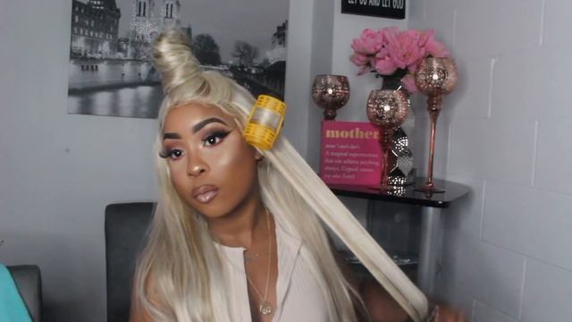 Half Up Half Down Hair Style Curling My Synthetic Blonde 613 Wig
