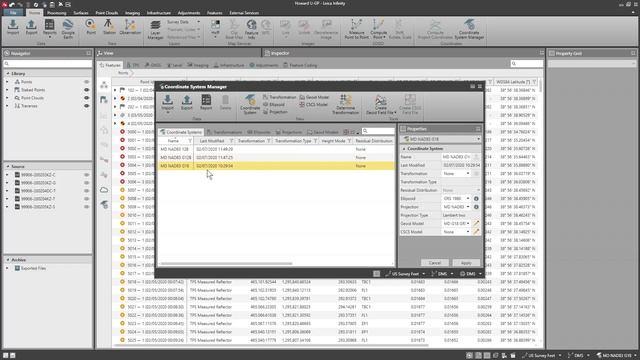 Leica Infinity - In Project Coordinate System Management смотреть онлайн