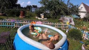 VLOG семейный отдых/ купаемся в бассейне intex  / купаемся в речке 2021 год