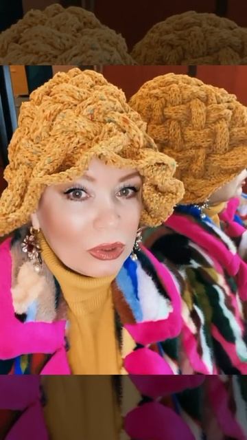 Дизайнерская шляпа вязаная МАРГО смотреть онлайн