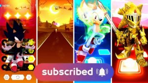 Dark Sonic vs Super Sonic vs Hyper Sonic vs Excalibur Sonic | Tiles Hop