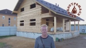 Строительство двухэтажного дома из бруса. 19 ноября 2016 г