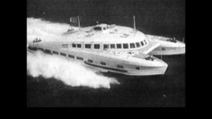Киножурнал №1: Глиссер  катамаран ОСГА  25 ,,Экспресс,, .  Шаро-поезд.