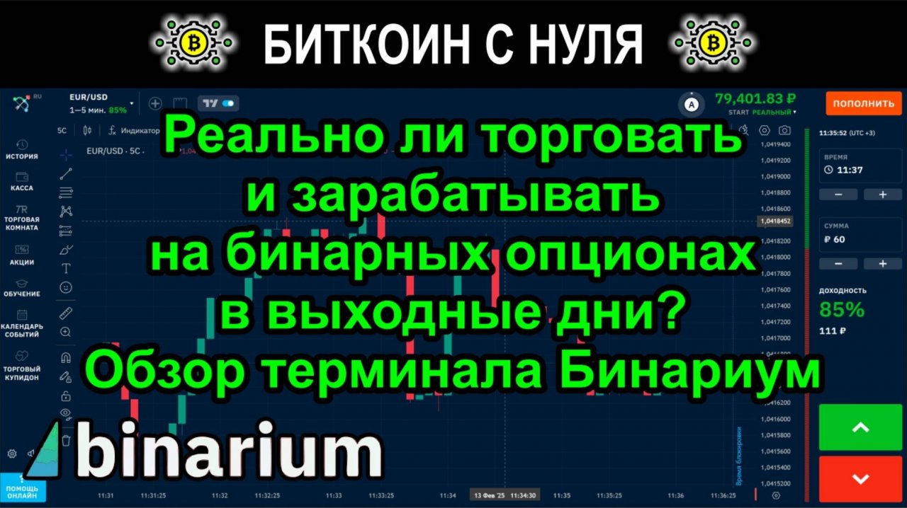 Реально ли торговать и зарабатывать на бинарных опционах в выходные дни? Обзор терминала Бинариум