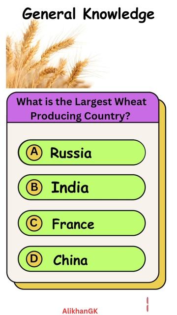 What is the Largest Wheat producing country? | General Knowledge | gk question | english gk