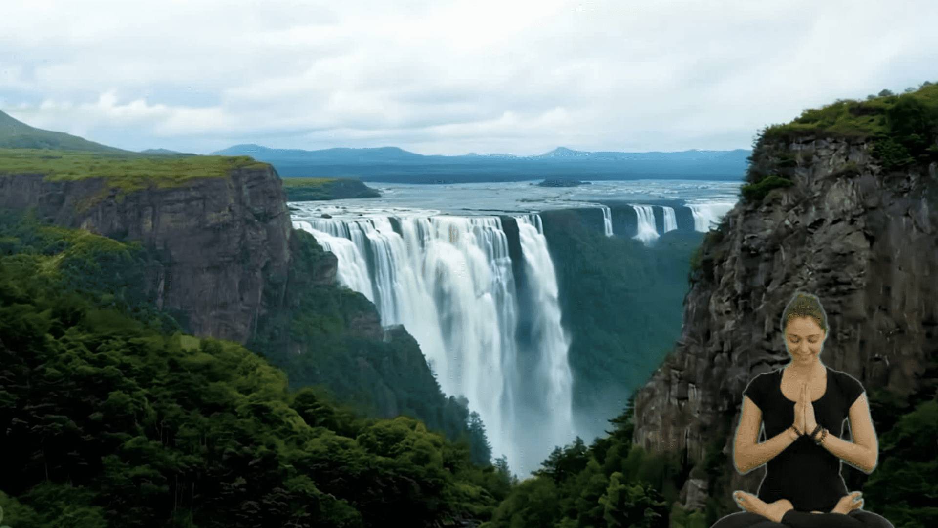 Расслабляющая музыка,  подходит для сна, работы Горы водопады пение птиц смотреть онлайн