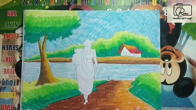 Oil Pastel colour-10||Sub- Kolshi niea bou(Female figer)|| step by step|| by creation art and craft смотреть онлайн