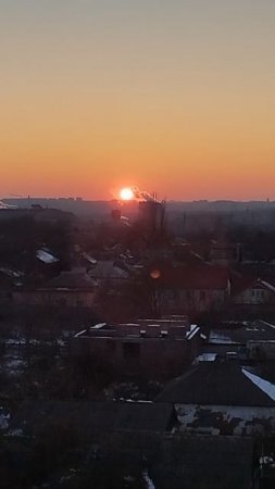 Закат в Донецке сегодня