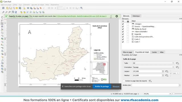 Comment Exporter une carte dans qgis format image et pdf formation accélérée de sig