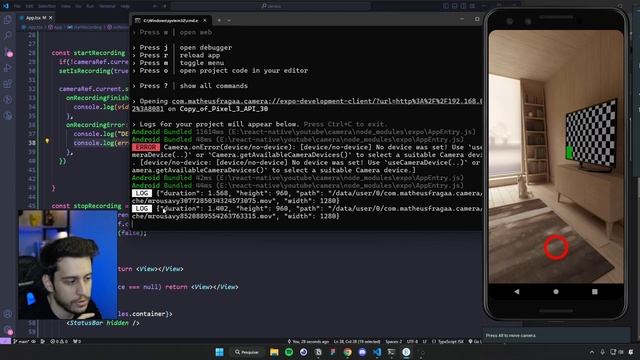 Como criar App com camera gravar videos com React Native 