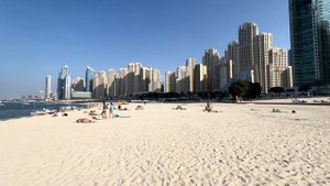 Дубай,пляж Marina beach,бегло о пляже