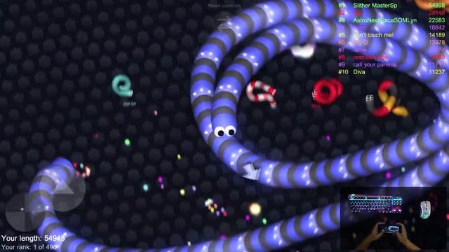 Slither.io A.I. 001 Strong Bad Snake Skin Hacked vs. 7772777 Snakes Epic Slitherio Gameplay! #305
