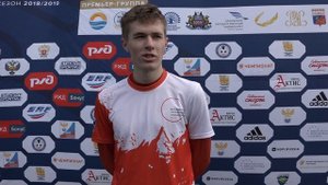 Игрок МГПУ Константин Хапланов после матча КГТУ - МГПУ (2:2)