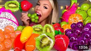 ASMR ЦУКАТЫ ИЗ АПЕЛЬСИНОВ, КЛУБНИКИ, ВИНОГРАДА, КИВИ, ЗАСАХАРЕННЫЕ СЛАДКИЕ ПЕРЕЦЫ, КОНФЕТЫ ИЗ ДРАКОН