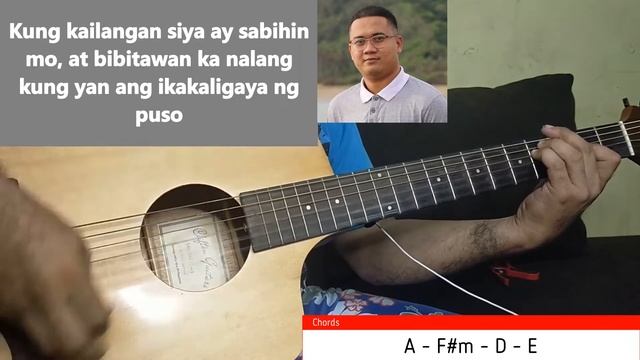 Joshua Mari - Hindi Man Tayo Sa Huli (Guitar Cover With Chords & Lyrics) смотреть онлайн