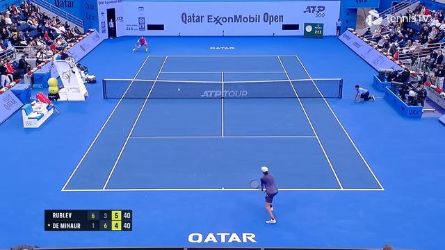 Andrey Rublev vs Alex De Minaur Dramatic Finale!  | Doha 2025 Highlights