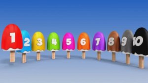 Учите цифры с песней Number Ice Cream Popsicles | Песни с цифрами для детей