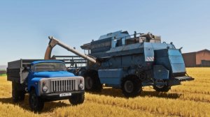 FS22 / Карта Кошмак / Уборка ячменя Т-150К, Дон-1500А, НИВА СК-5 Эффект, ГАЗ-53, Енисей-1200Н, Т-74