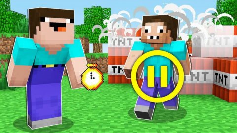 📹 НУБ ОСТАНОВИЛ ВРЕМЯ И ЗАТРОЛЛИЛ ПРО В МАЙНКРАФТ ! НУБИК И ПАУЗА ЧЕЛЛЕНДЖ ПРАНКИ НАД ПРО MINECRAF