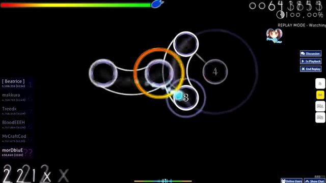 Osu! 02 - Cutline- Die For You Shock One Remix Xinelys Hard DT morDbluE