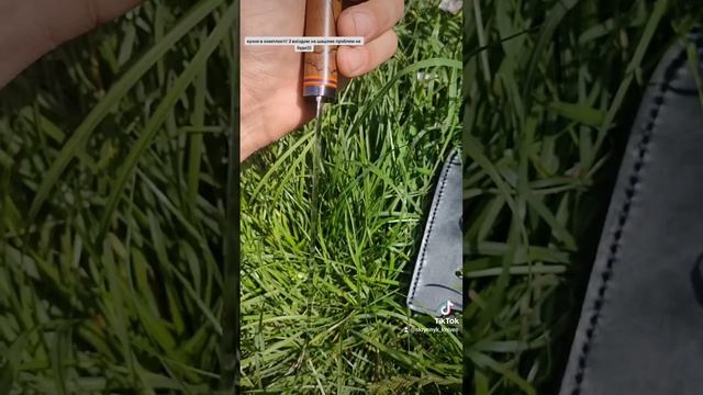 Кухонний ніж. клинок n690, руків'я стабілізований шпальт дуба, титан, мікарта. смотреть онлайн