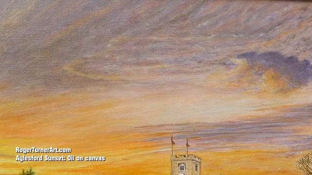 Aylesford Sunset Oil Painting. Aylesford , Kent Artwor смотреть онлайн