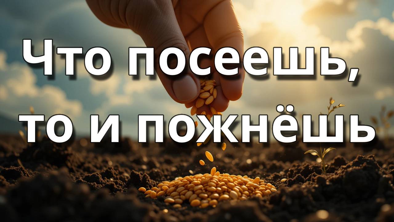 Что посеешь, то и пожнёшь. Притча