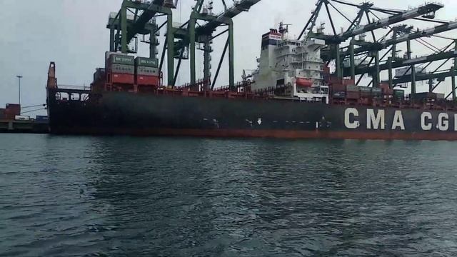 largest container ship CMA CGM Loading at Chennai Port|Close up look at largest container ship