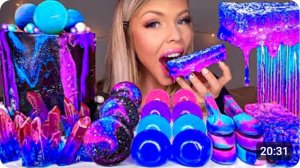 ASMR ГАЛАКТИЧЕСКИЙ ТОРТ, СЪЕДОБНЫЕ ПЛАНЕТЫ, СОТЫ, ЖЕОДОВЫЕ КРИСТАЛЛЫ, ГАЛАКТИЧЕСКИЕ МАКАРОНЫ, ЖЕЛЕНЫ